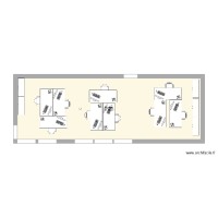 Bureau 3 : 2 Ilots de 4, 1 ilot de 3