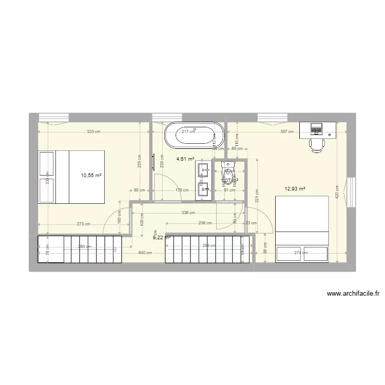 Immeuble labrugui&egrave;re appart 1 &eacute;tage 1. Plan de 