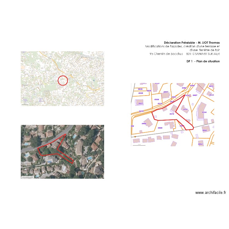 plan de situation fini. Plan de 0 pièce et 0 m2