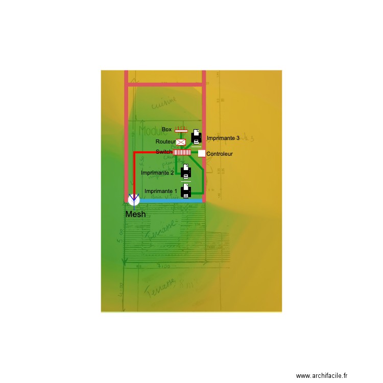 La cabane. Plan de 0 pièce et 0 m2