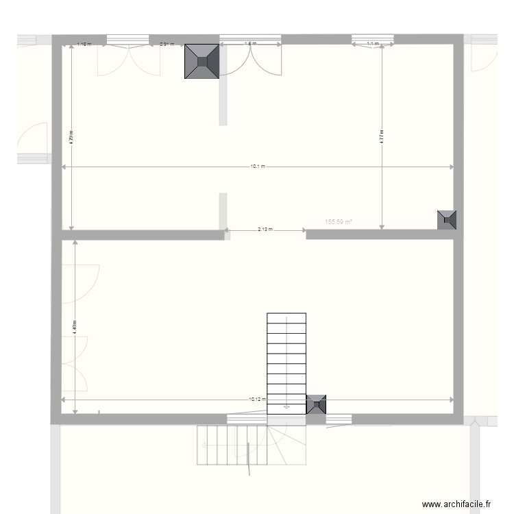 Maison Thyez Vierge. Plan de 3 pièces et 222 m2