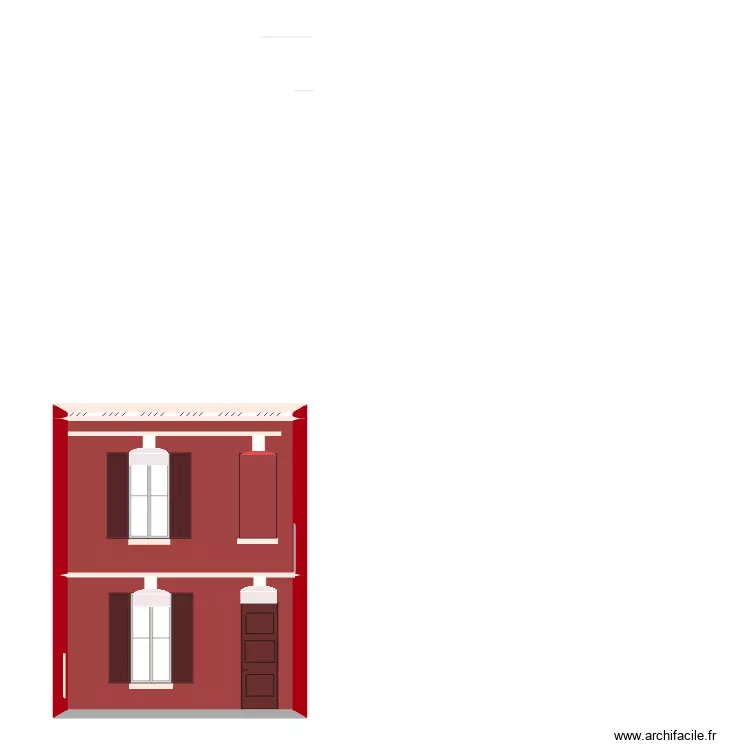 Plan de fa&ccedil;ade post-travaux. Plan de 