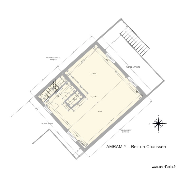 AMRAM Y_Sous-sol1. Plan de 7 pièces et 142 m2