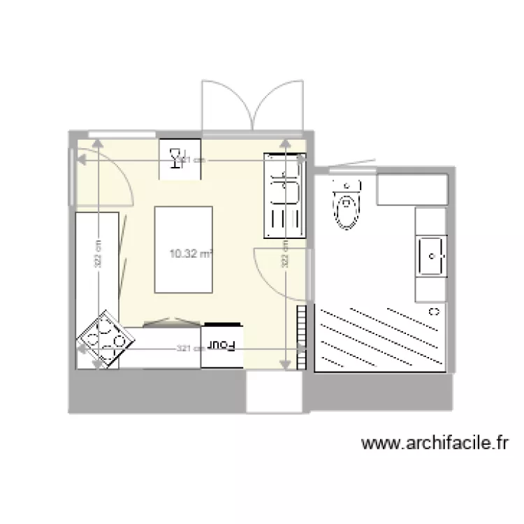 cuisine 4 isolation. Plan de 
