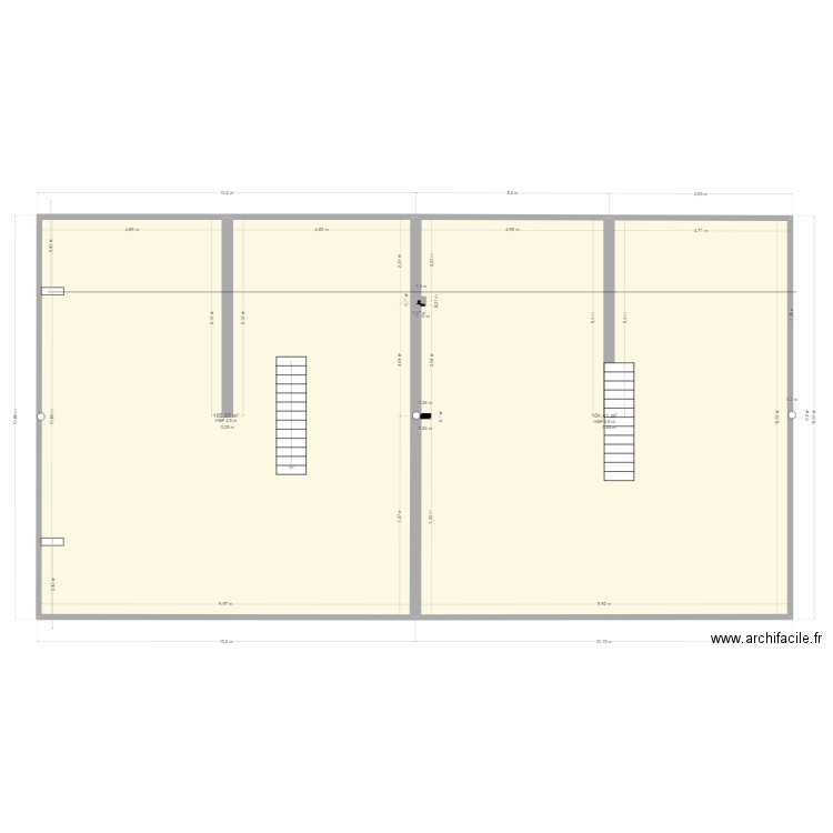 PLAN ETAGE CORRECT TOILETTE. Plan de 2 pièces et 210 m2