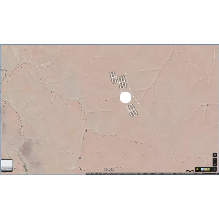 Plan de masse Campement 130 tente Agafay SC/YSL. Plan de 