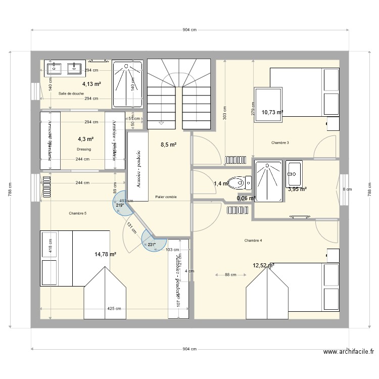 Comble ABLEIGES GRANDE MAISON. Plan de 0 pièce et 0 m2