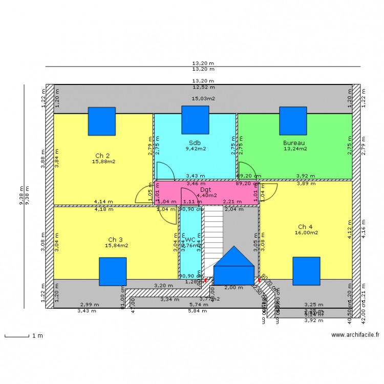 LOUCHET THEROUANNE Etage 1. Plan de 0 pièce et 0 m2