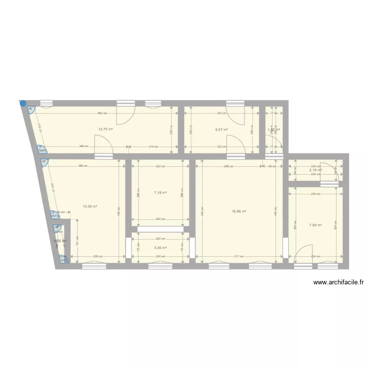Maison courtalain. Plan de 