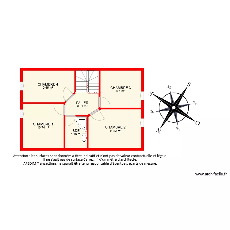 BI 7487  ETAGE . Plan de 