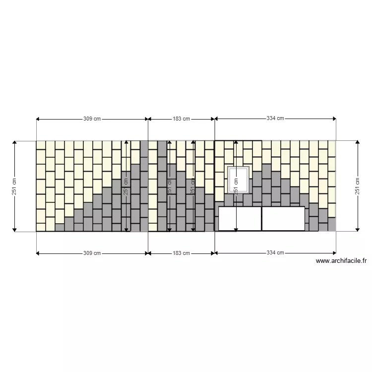salle de bain. Plan de 