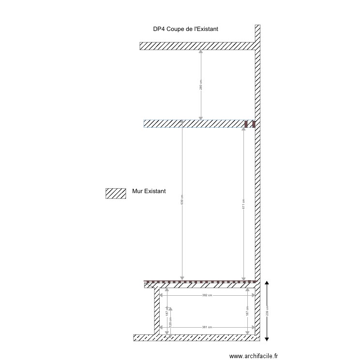 DP4 Coupe . Plan de 0 pièce et 0 m2