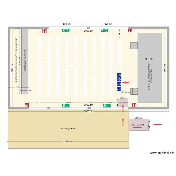 CHAPITEAU MONT PLAGE  INC. Plan de 1 pièce et 200 m2