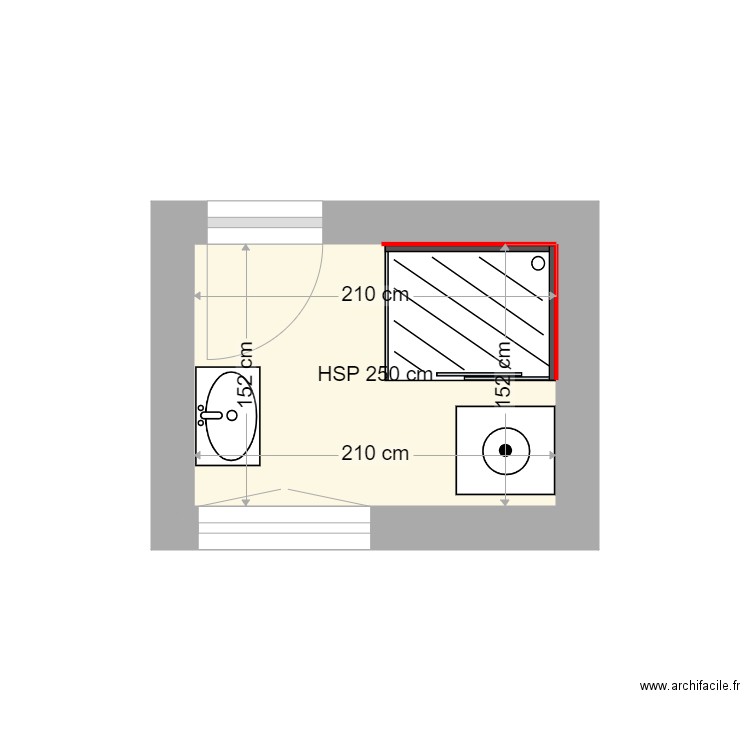 GOVAEST. Plan de 1 pièce et 3 m2