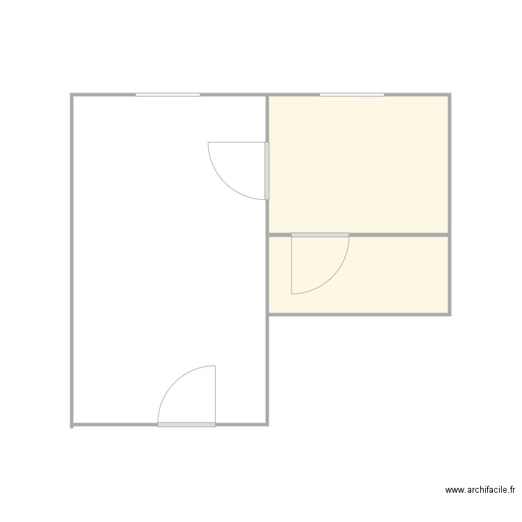 Croquis_GIRON. Plan de 2 pièces et 7 m2