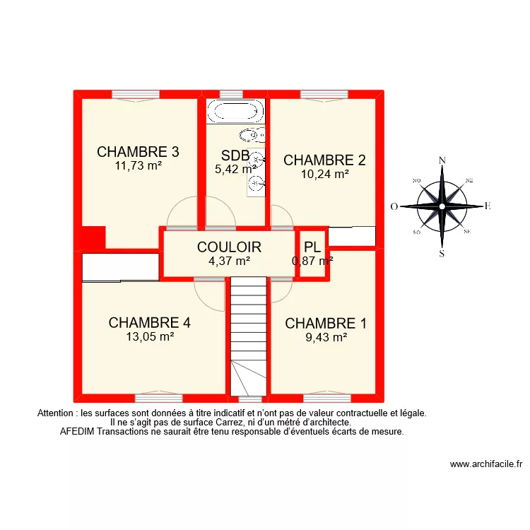 BI 9418 ETAGE EF. Plan de 