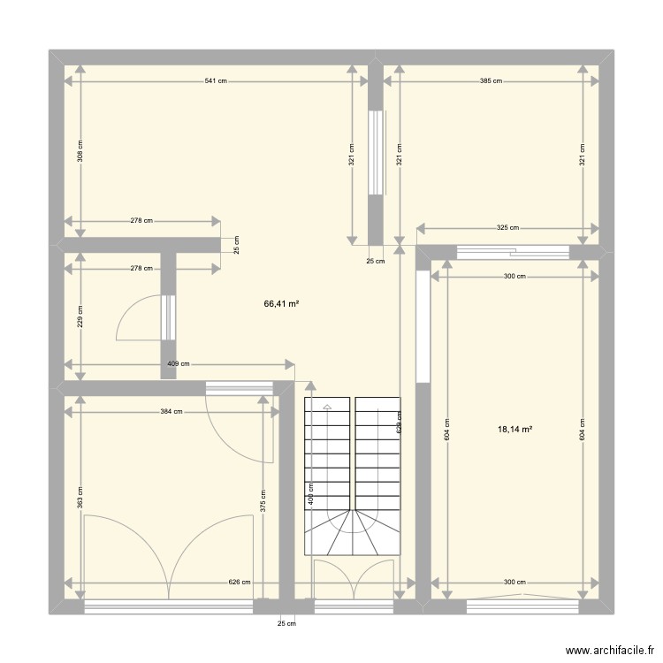 plan samira. Plan de 2 pièces et 85 m2