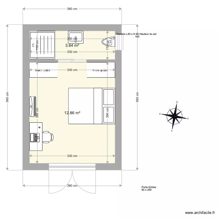 annexe pool house. Plan de 