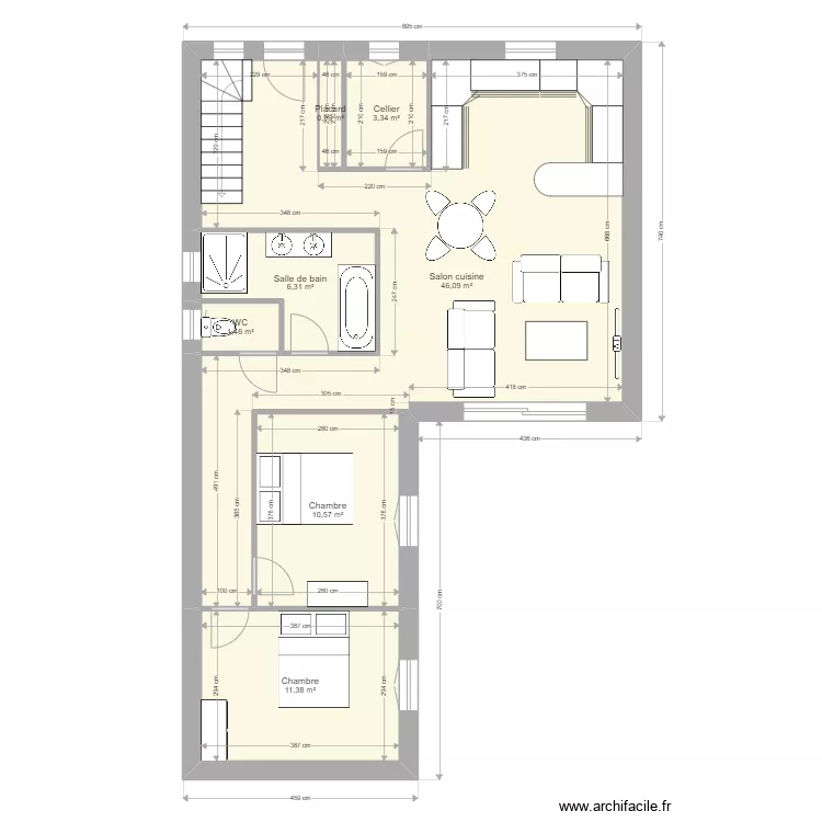 CISSE escalier rdc. Plan de 