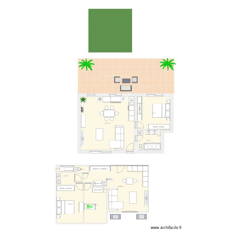 Cazaux 7e essai et Roques 2. Plan de 0 pièce et 0 m2