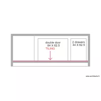 cabinet 2 front spaces to build X 3