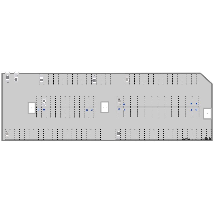 Parking Sous-sol - Résidence Arborescence. Plan de 4 pièces et -1024 m2