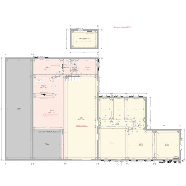 FOUETILLOUX 5. Plan de 19 pièces et 401 m2