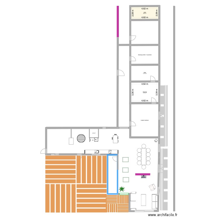 lebas. Plan de 7 pièces et 81 m2