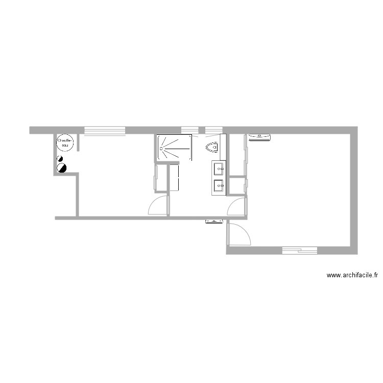 Line 1. Plan de 4 pièces et 30 m2