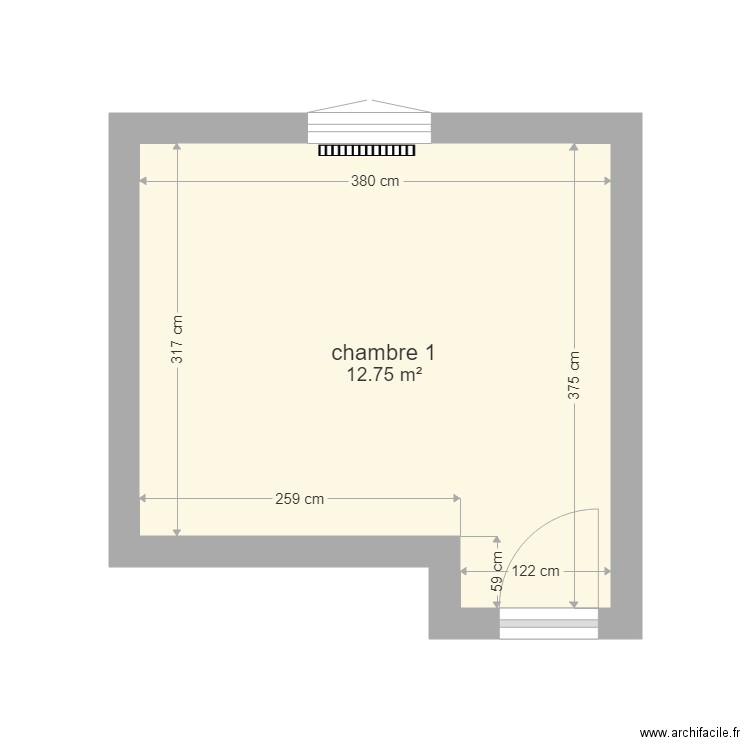 chambre 1. Plan de 0 pièce et 0 m2