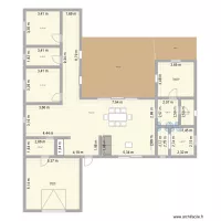 Plain pied U - 3 chambres - 140m