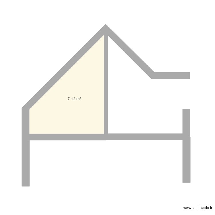 Annexe 5 Coupe. Plan de 1 pièce et 7 m2