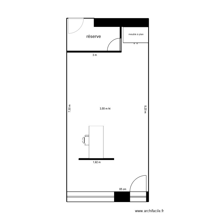 galerie. Plan de 0 pièce et 0 m2