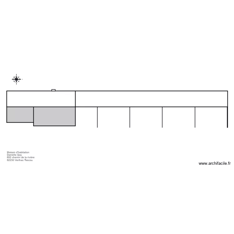 Fa&ccedil;ade Nord. Plan de 