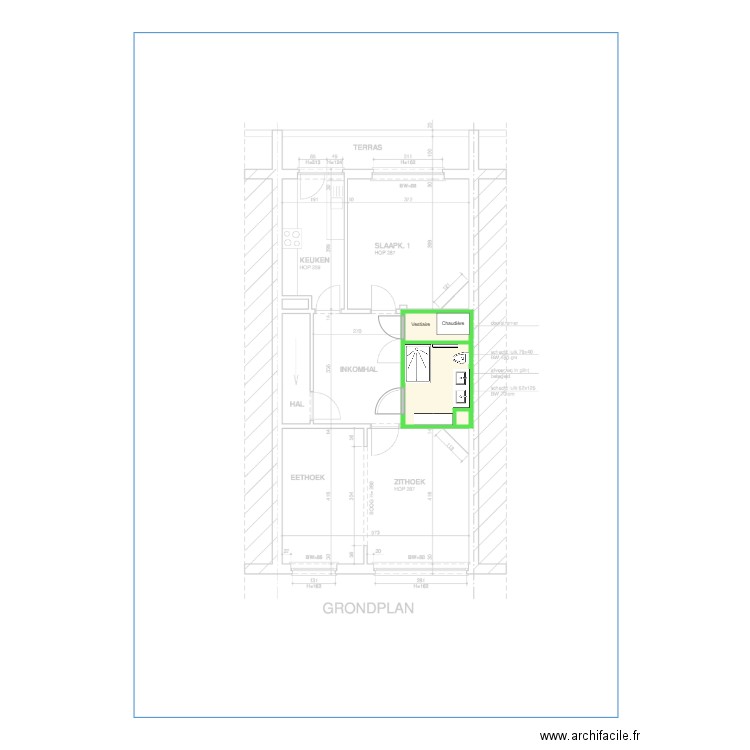 Salle de bain 65 Mozart Variante 1. Plan de 0 pièce et 0 m2