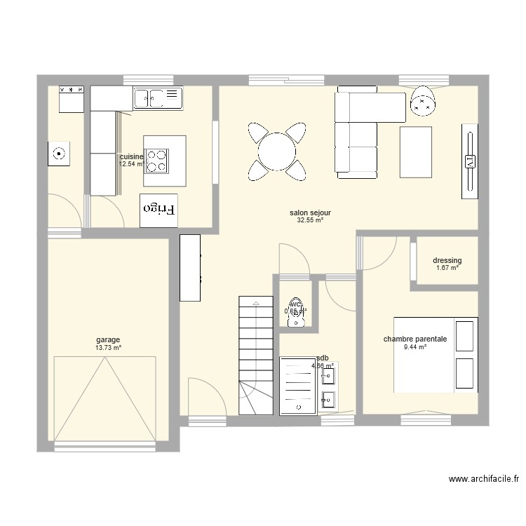 maisin mikit loelie. Plan de 0 pièce et 0 m2