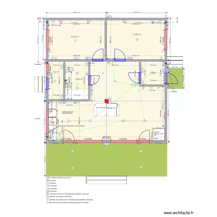 Юлия двускатка эл. Plan de 