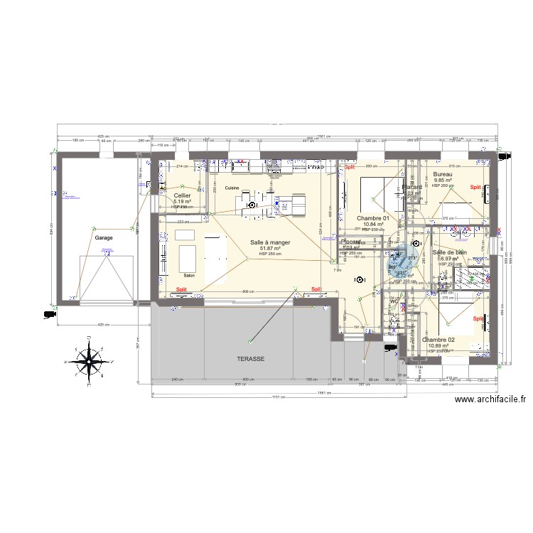 Maison Porcellone avec garage Electricité. Plan de 0 pièce et 0 m2