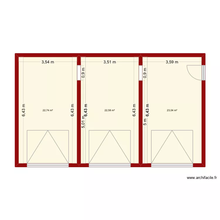 PLAN DE MASSE DISTRIBUTION INTERIEUR. Plan de 3  et 68 m²