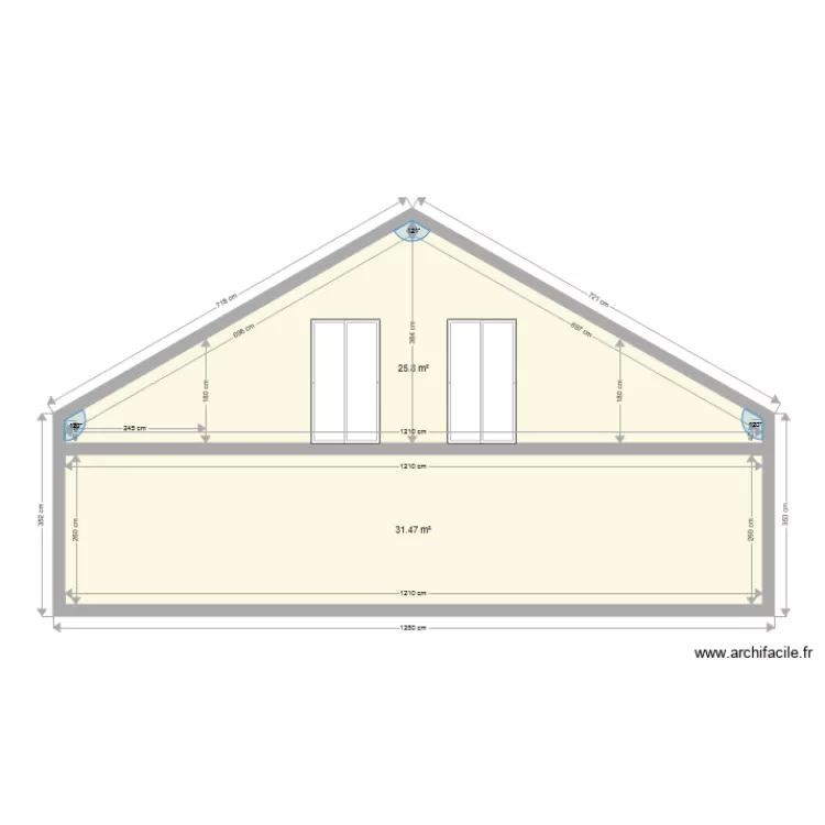 matt facade est. Plan de 