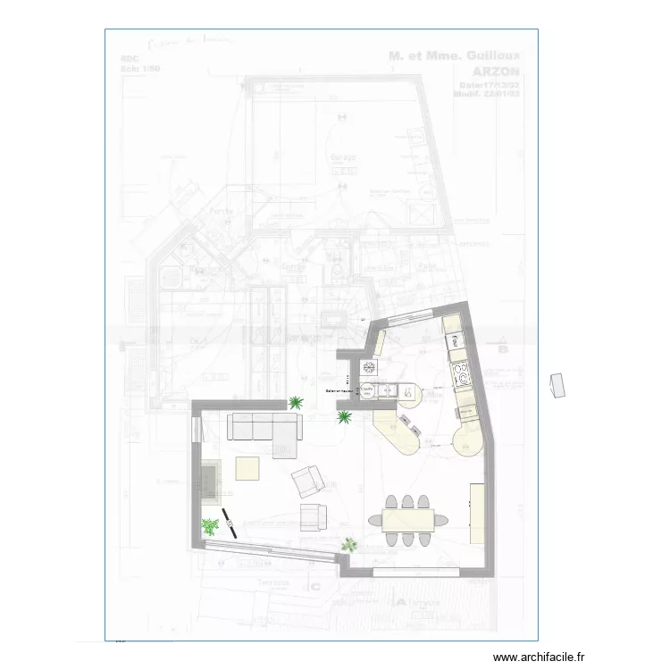 Arzon cuisine salon v11. Plan de 