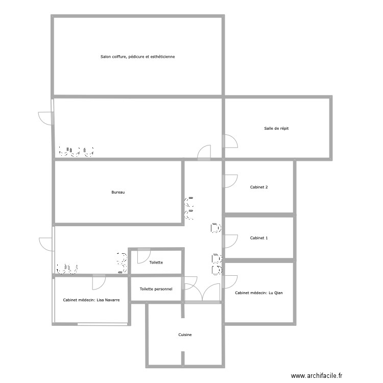 proxima . Plan de 10 pièces et 184 m2