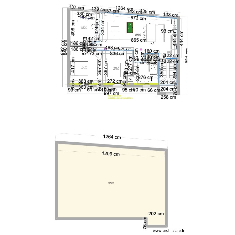  Plan villa Néa 8. Plan de 8 pièces et 182 m2