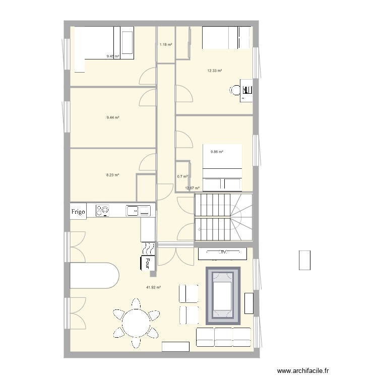 1 etage. Plan de 0 pièce et 0 m2