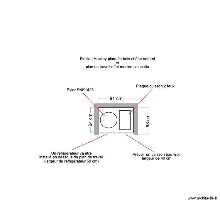 LOUVOIS - Cuisine chambre 3. Plan de 0 pièce et 0 m2