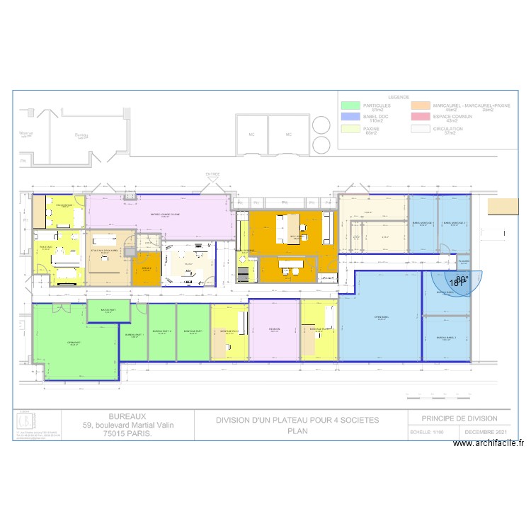 VALIN V18. Plan de 28 pièces et 393 m2