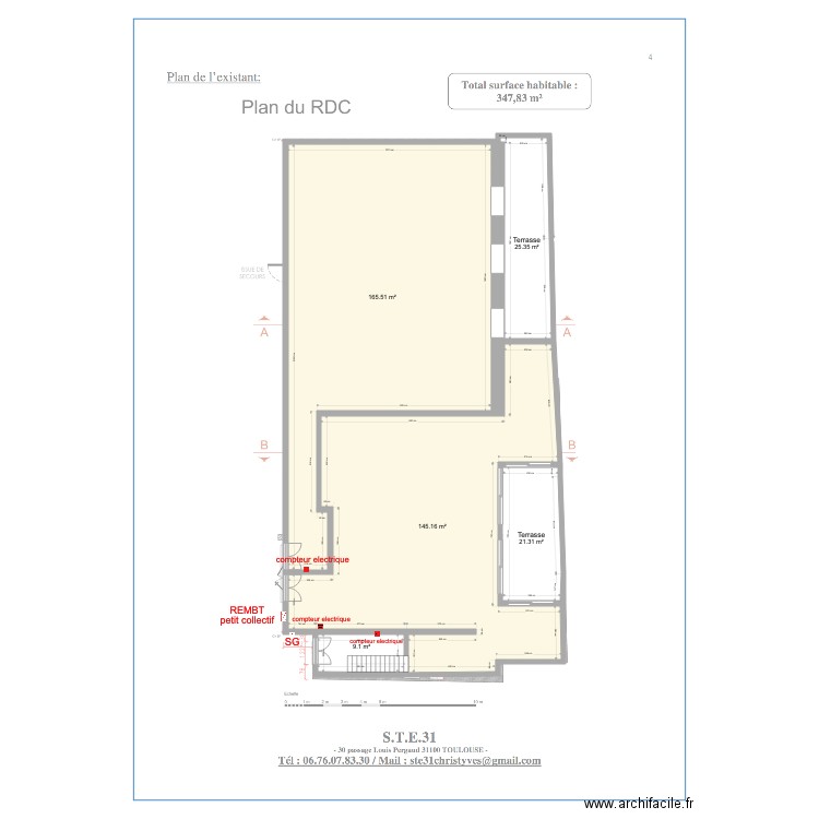 plan saint Ex avec compteur enedis. Plan de 0 pièce et 0 m2