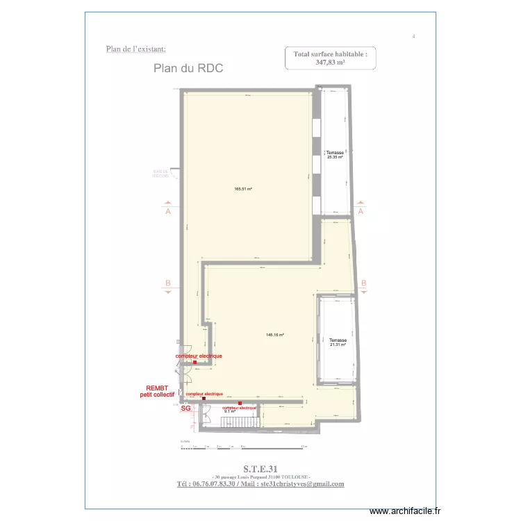 plan saint Ex avec compteur enedis. Plan de 