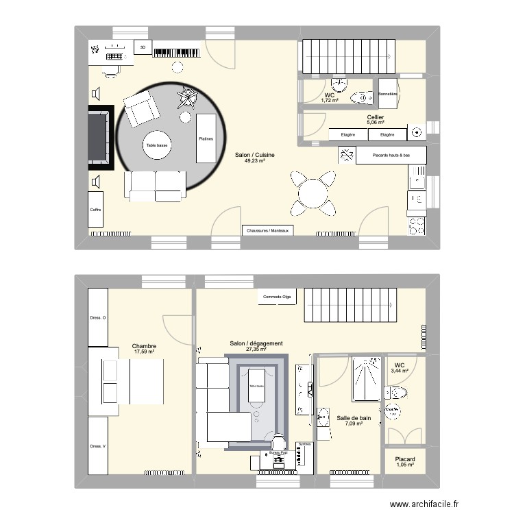 Bouée - vision. Plan de 10 pièces et 116 m2