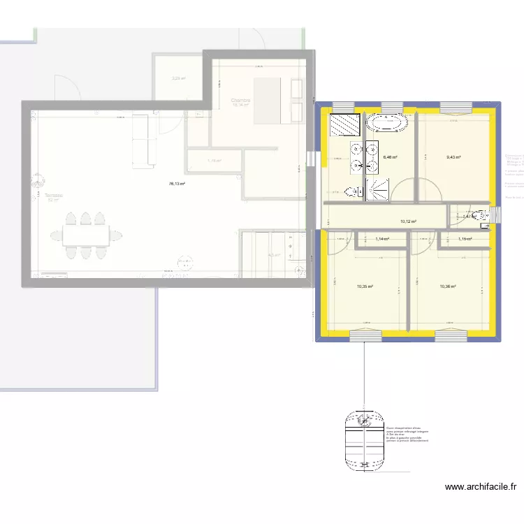 PLAN COTE EXTENSION PDT CONSTRUCTION. Plan de 